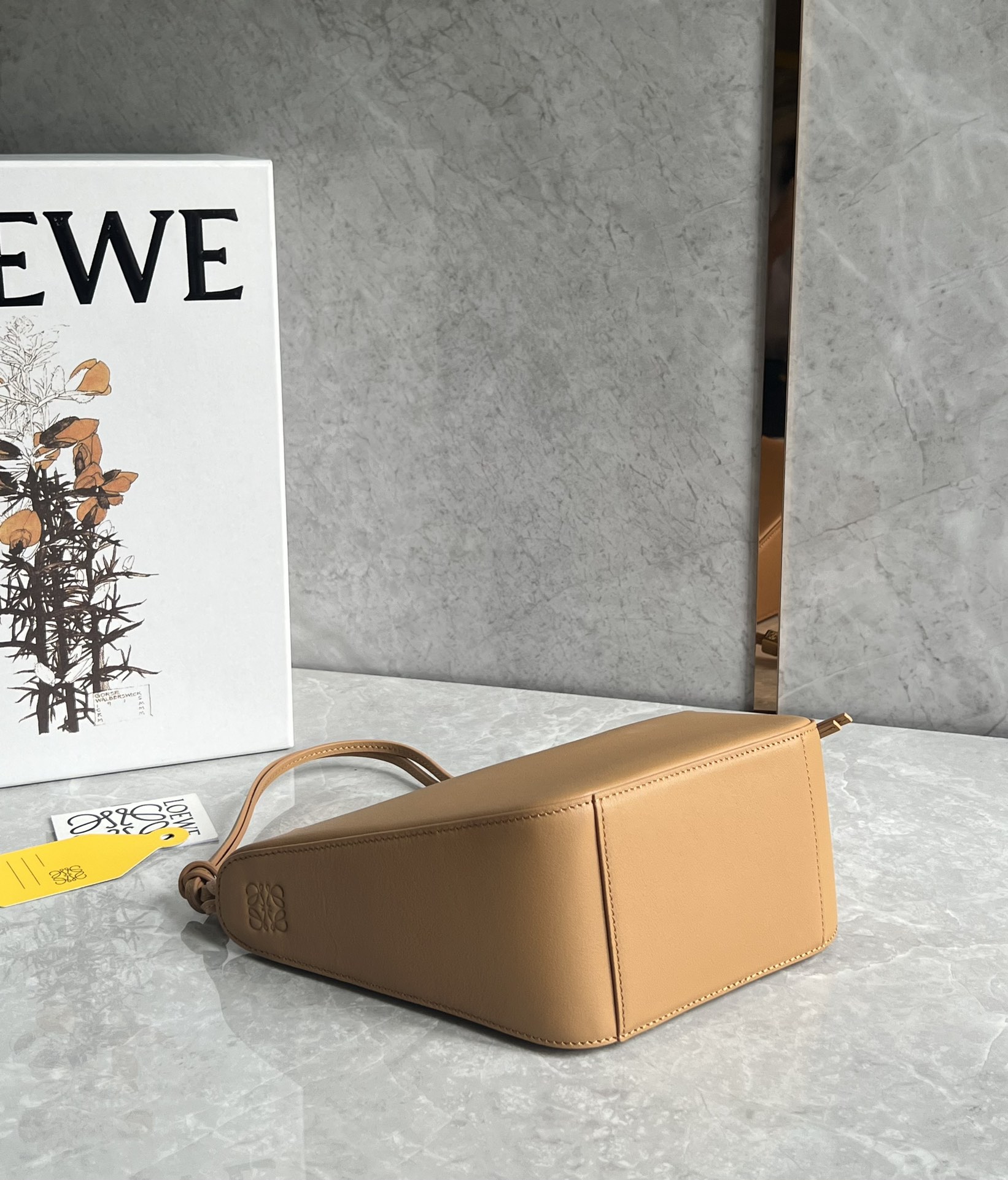 Loewe Mini Hammock Hobo Bag in Classic Calfskin Warm Desert